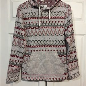 On The Byas SMALL Hoodie | Gray & Red